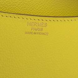 Pre Owned Hermes Lime Evercolor Leather Constance 24 Bag