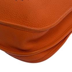 Pre Owned Hermes Feu Clemence Leather Evelyne III PM Bag