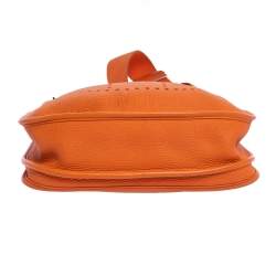 Pre Owned Hermes Feu Clemence Leather Evelyne III PM Bag