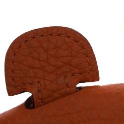 Pre Owned Hermes Feu Clemence Leather Evelyne III PM Bag