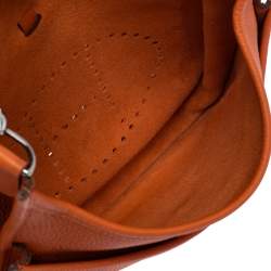 Pre Owned Hermes Feu Clemence Leather Evelyne III PM Bag