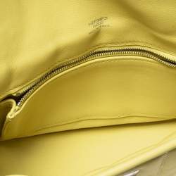 Pre Owned Hermes Yellow Swift Leather Berline 21 Shoulder Bag