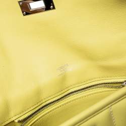 Pre Owned Hermes Yellow Swift Leather Berline 21 Shoulder Bag