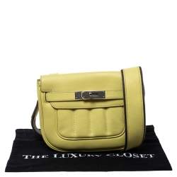 Pre Owned Hermes Yellow Swift Leather Berline 21 Shoulder Bag
