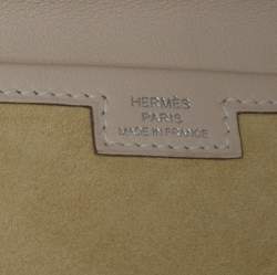Pre Owned Hermes Mimosa Suede and Swift Leather Elan 29 Jige Clutch