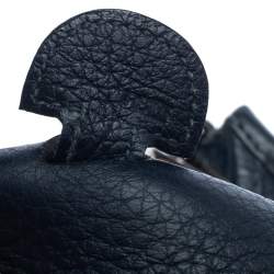 Pre Owned Hermes Blue Nuit Clemence Leather Evelyne II PM Bag