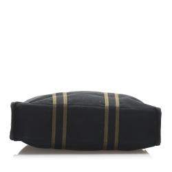 Pre Owned Hermes Black/Brown Canvas Fourre Tout MM Bag