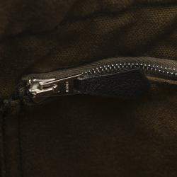 Pre Owned Hermes Black/Brown Canvas Fourre Tout MM Bag