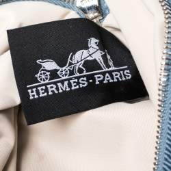 Pre Owned Hermes Blue Bolide Vice Versa Pouch