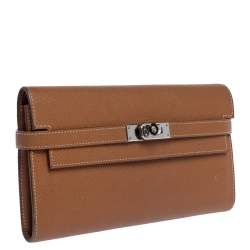 Hermes Cigare Epsom Leather Kelly Wallet 