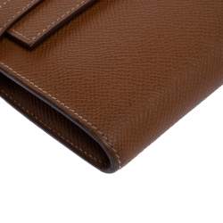 Hermes Cigare Epsom Leather Kelly Wallet 