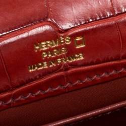 Hermes Bourgogne Matte Alligator Gold Hardware Kelly Pochette