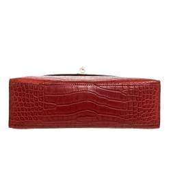 Hermes Bourgogne Matte Alligator Gold Hardware Kelly Pochette