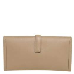 مملوكة مسبقًا Hermes Poussiere Swift Leather Elan 29 Jige Clutch