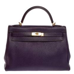 Hermes Iris Togo Leather Kelly Retourne 32 Bag