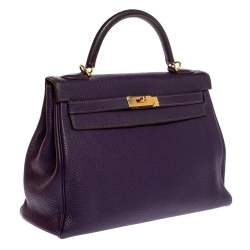 Hermes Iris Togo Leather Kelly Retourne 32 Bag