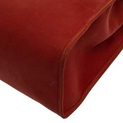 Pre Owned Hermes Rouge H/Cuivre Canvas and Leather Herbag Zip 39 Bag