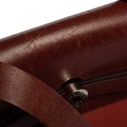 Pre Owned Hermes Rouge H/Cuivre Canvas and Leather Herbag Zip 39 Bag