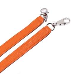 Pre Owned Hermes Orange Togo Leather Palladium Hardware Kelly Retourne 35 Bag