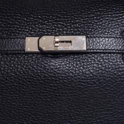 مملوكة مسبقًا حقيبة هيرمس "جيبسيري 28" إكسسوار بلاديوم جلد كليمينس سوداء