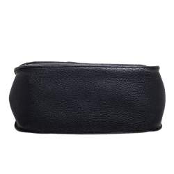 مملوكة مسبقًا حقيبة هيرمس "جيبسيري 28" إكسسوار بلاديوم جلد كليمينس سوداء