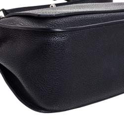 مملوكة مسبقًا حقيبة هيرمس "جيبسيري 28" إكسسوار بلاديوم جلد كليمينس سوداء