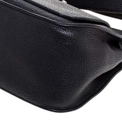 مملوكة مسبقًا حقيبة هيرمس "جيبسيري 28" إكسسوار بلاديوم جلد كليمينس سوداء