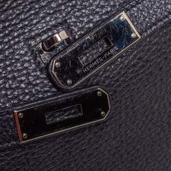 مملوكة مسبقًا حقيبة هيرمس "جيبسيري 28" إكسسوار بلاديوم جلد كليمينس سوداء