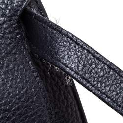 مملوكة مسبقًا حقيبة هيرمس "جيبسيري 28" إكسسوار بلاديوم جلد كليمينس سوداء