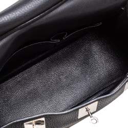 مملوكة مسبقًا حقيبة هيرمس "جيبسيري 28" إكسسوار بلاديوم جلد كليمينس سوداء