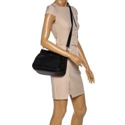 مملوكة مسبقًا حقيبة هيرمس "جيبسيري 28" إكسسوار بلاديوم جلد كليمينس سوداء