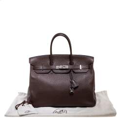 Hermès Cacao Togo Leather Palladium Hardware Birkin 35 Bag