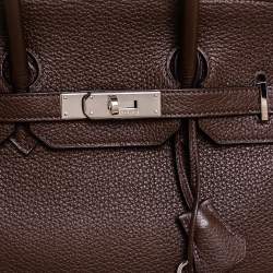 Hermès Cacao Togo Leather Palladium Hardware Birkin 35 Bag
