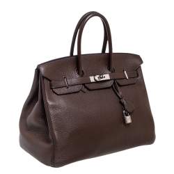 Hermès Cacao Togo Leather Palladium Hardware Birkin 35 Bag