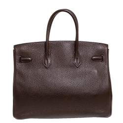 Hermès Cacao Togo Leather Palladium Hardware Birkin 35 Bag