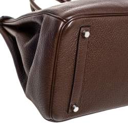 Hermès Cacao Togo Leather Palladium Hardware Birkin 35 Bag