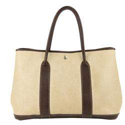 Pre Owned Hermes Brown Canvas Garden Party PM Bag