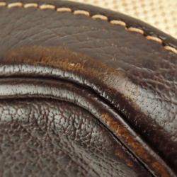 Pre Owned Hermes Brown Canvas Garden Party PM Bag