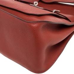 Pre Owned Hermes Cuivre Clemence Leather Palladium Hardware Jypsiere 34 Bag