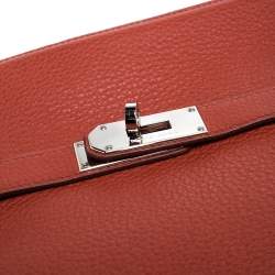 Pre Owned Hermes Cuivre Clemence Leather Palladium Hardware Jypsiere 34 Bag