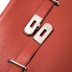 Pre Owned Hermes Cuivre Clemence Leather Palladium Hardware Jypsiere 34 Bag