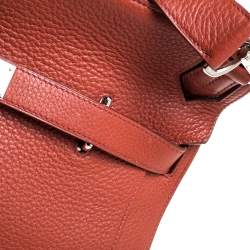 Pre Owned Hermes Cuivre Clemence Leather Palladium Hardware Jypsiere 34 Bag