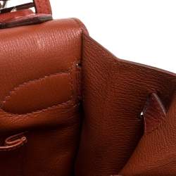 Pre Owned Hermes Cuivre Clemence Leather Palladium Hardware Jypsiere 34 Bag