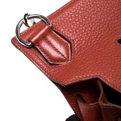 Pre Owned Hermes Cuivre Clemence Leather Palladium Hardware Jypsiere 34 Bag