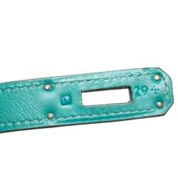 Pre Owned حقيبة هيرمس كيلي ريتورن 35 جلد سويفت وتوال لاغون إكسسوار بلاديوم 35