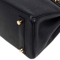 Hermes Black Togo Leather Birkin 25 Bag