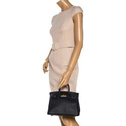 Hermes Black Togo Leather Birkin 25 Bag
