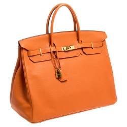 Hermes Feu Togo Leather Gold Hardware Birkin 40 Bag