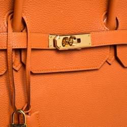 Hermes Feu Togo Leather Gold Hardware Birkin 40 Bag