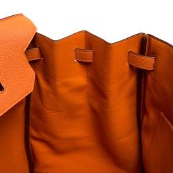 Hermes Feu Togo Leather Gold Hardware Birkin 40 Bag